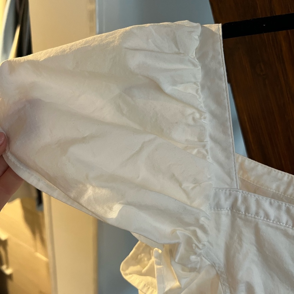 Pixie Market Cropped White Blouse - image 3